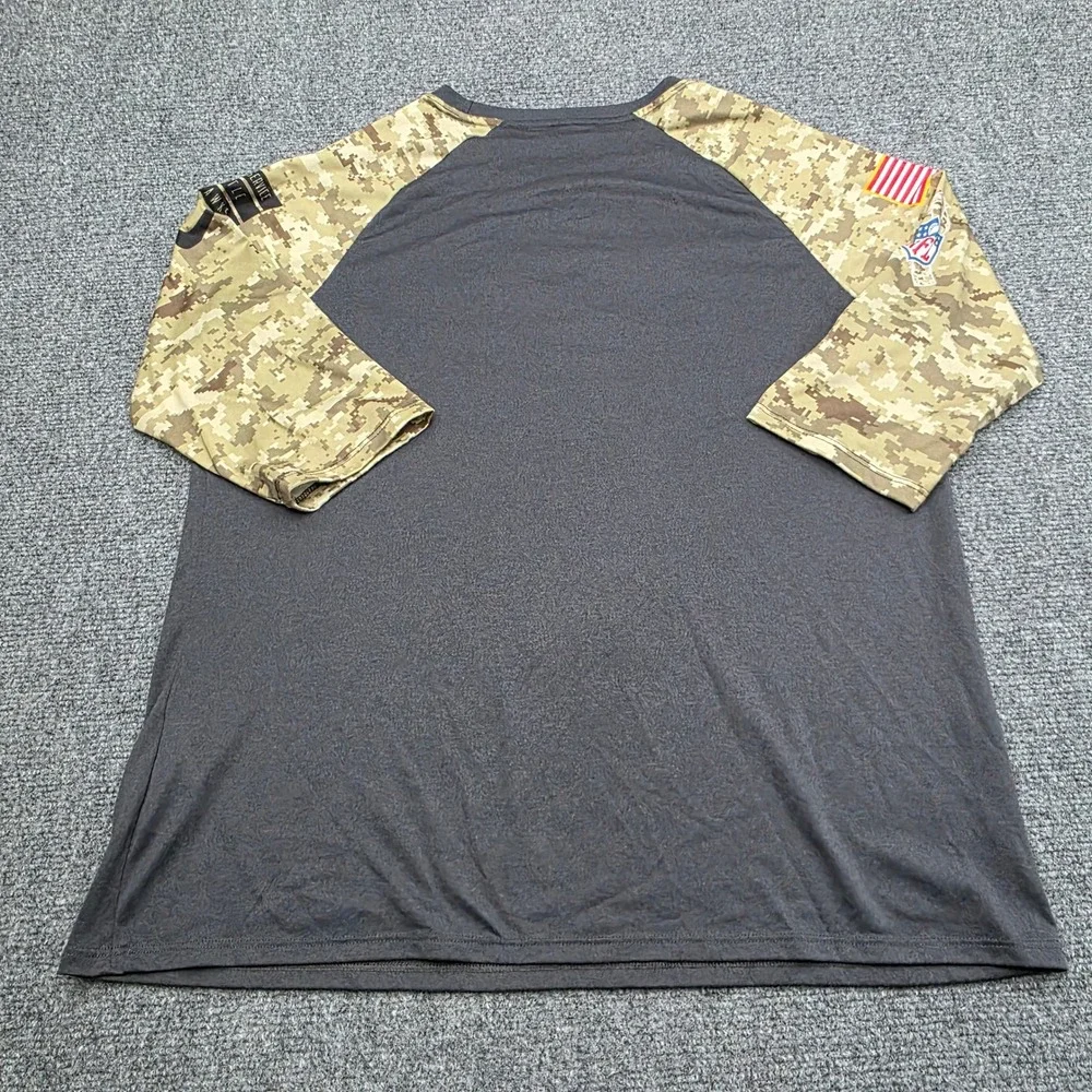 Nike Seattle Seahawks Salute to Service Women's XL Shirt Camo 3/4 Sleeve Dri-Fit